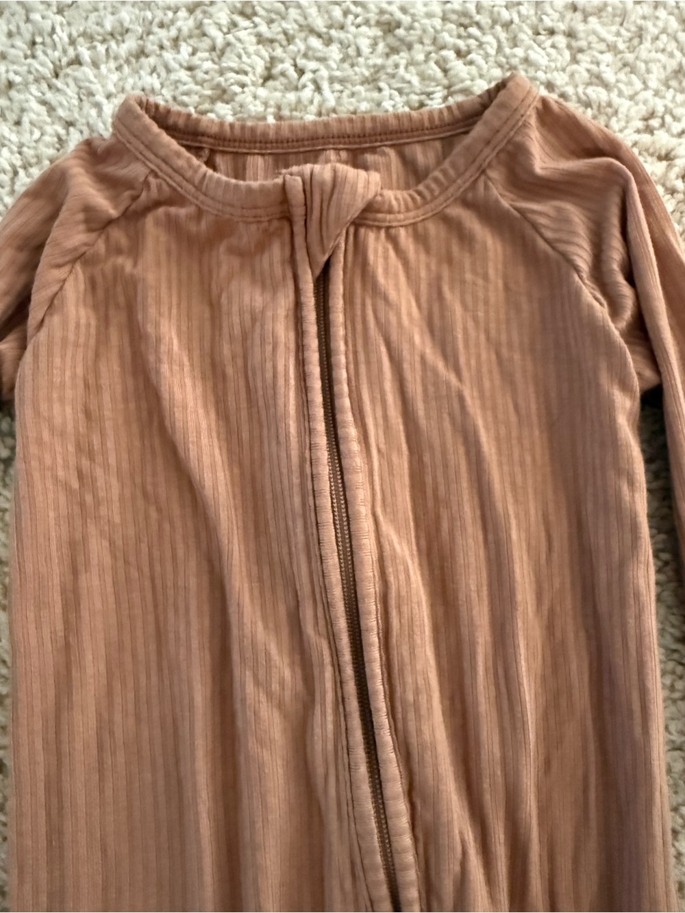 Little Sleepies Ribbed Jumpsuit - Rust - Picture 2 of 4